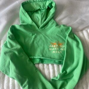 Solid Lime Green Fleece Hoodie